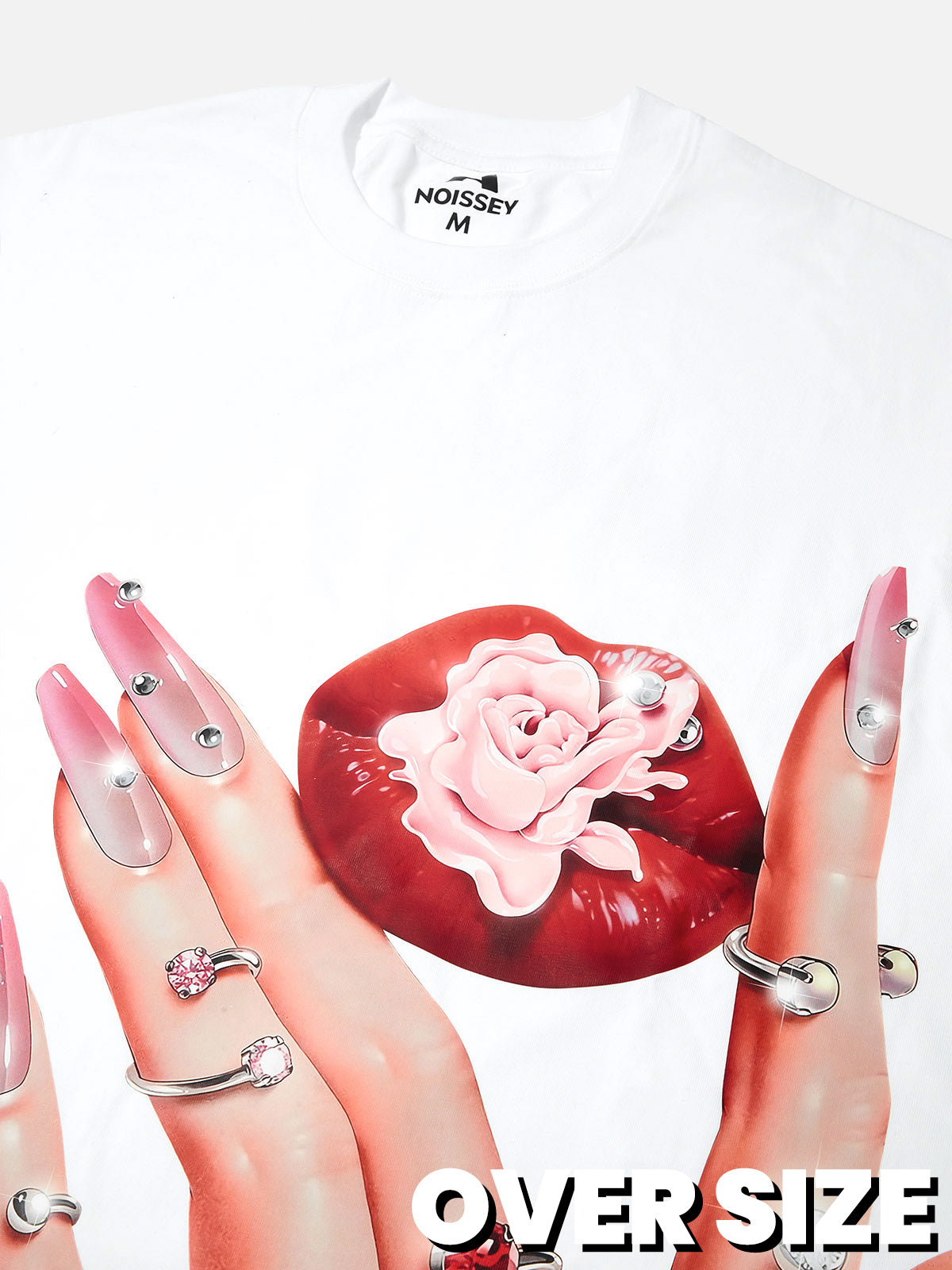 Lip Rose Print T-shirt