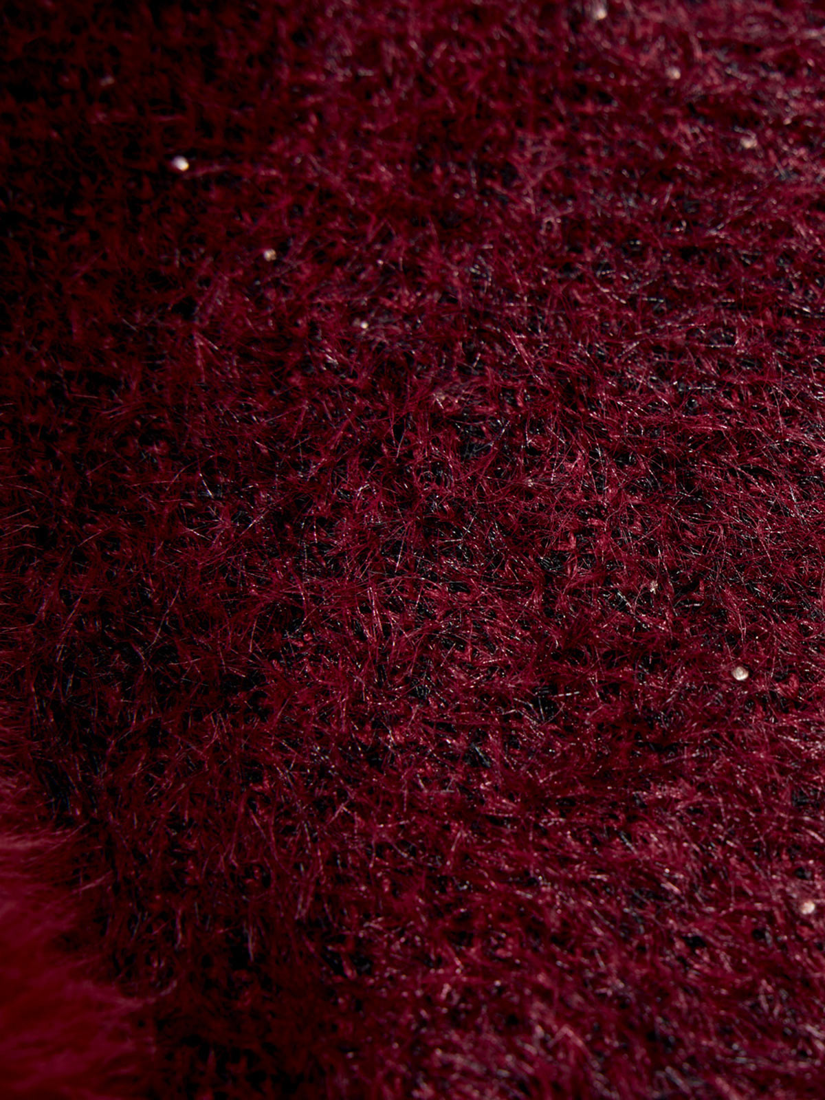 Zebra-striped cross plush sweater