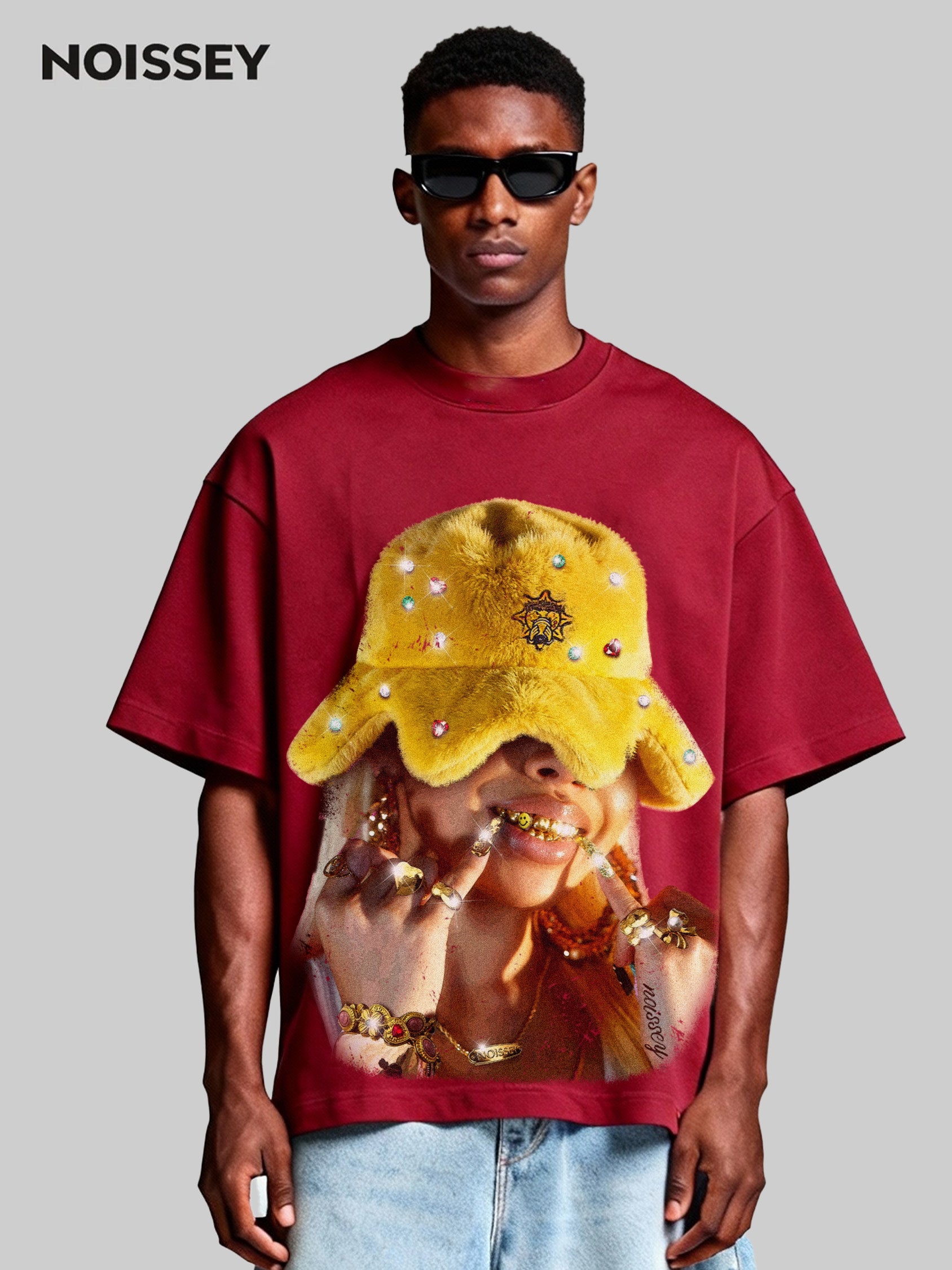 Octopus Balaclava Hat Headwear Red Printed T-shirt