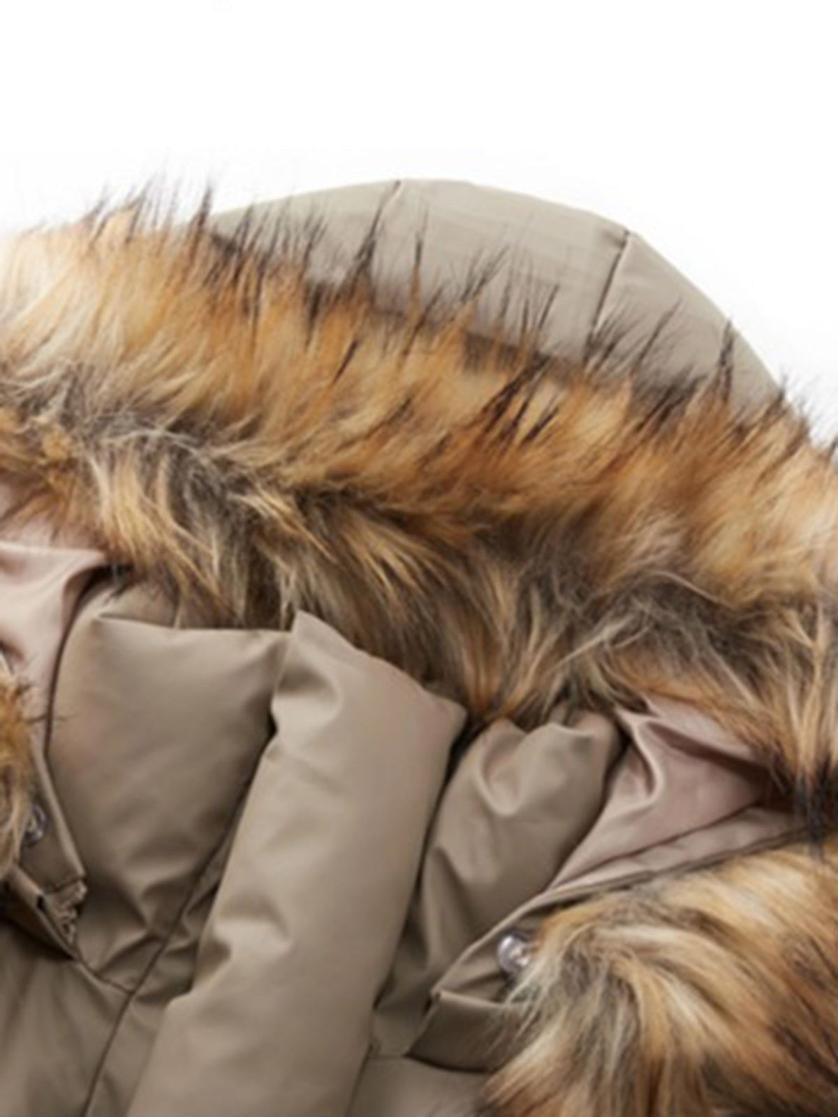 Faux Fur-Trimmed Hooded Luxe Warm Cotton Jacket