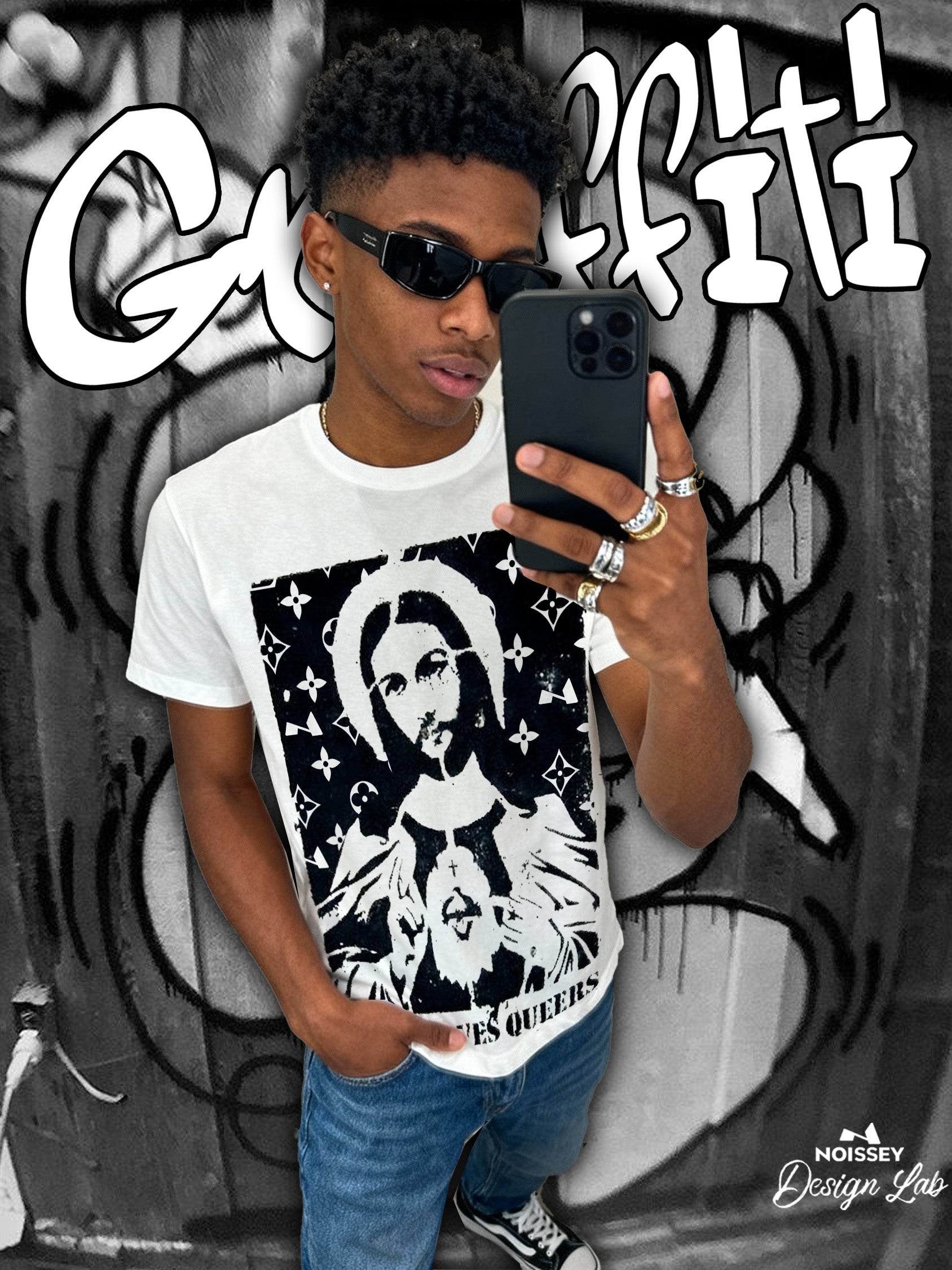 JesusLove Queers Art Graffiti Style Printed T-shirt