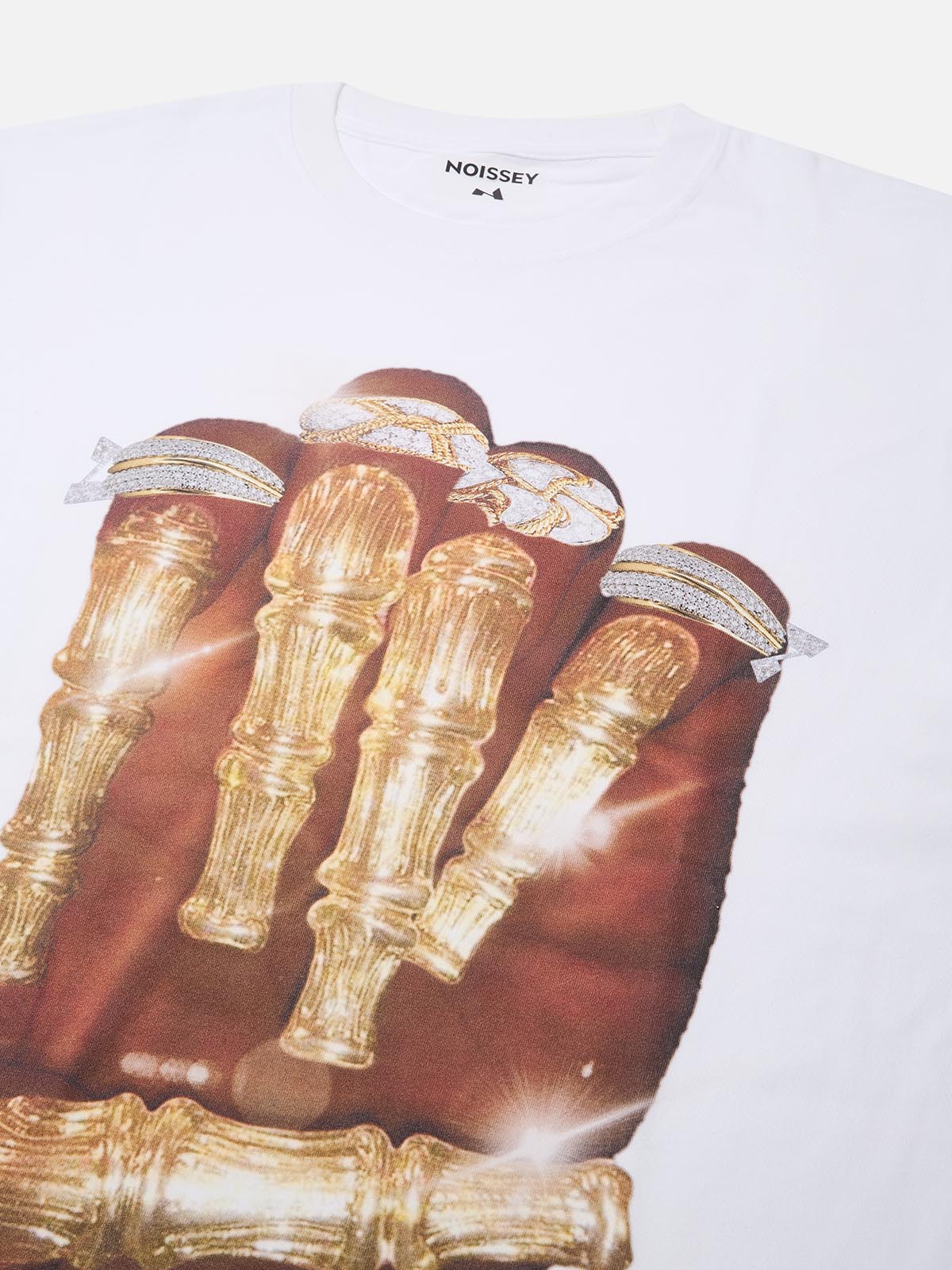 BOUNCE BACK© Golden Bone Nail Print T-shirt