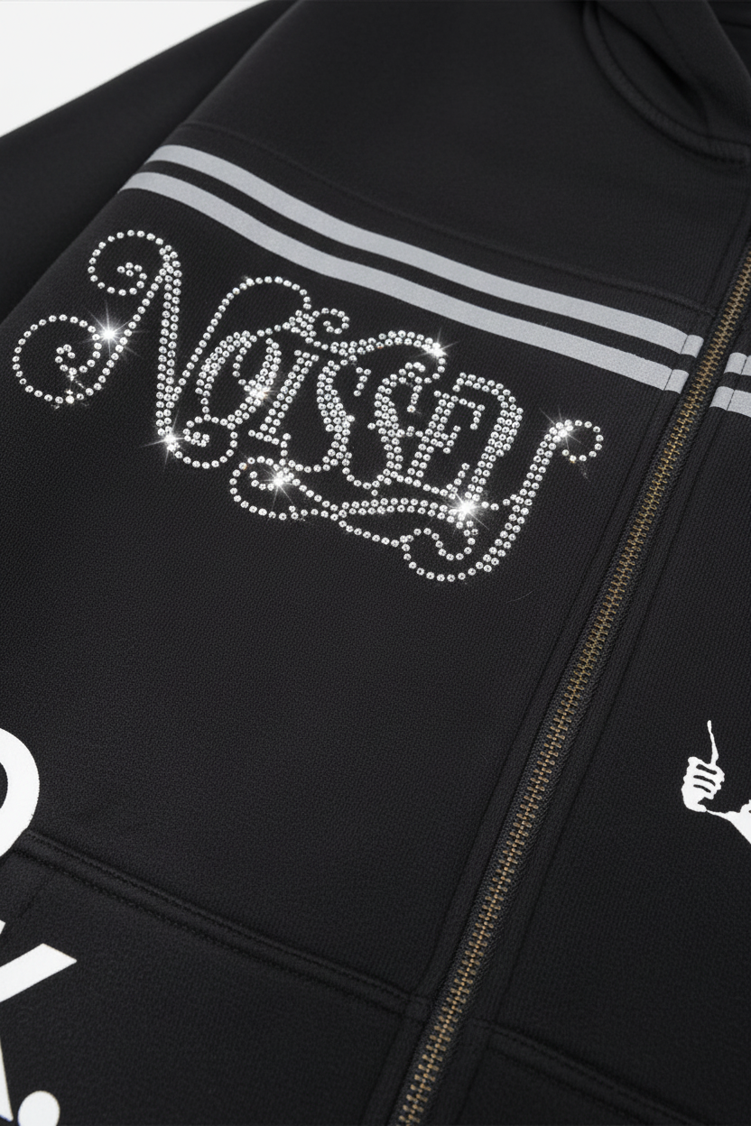 黑色卫衣细节图3