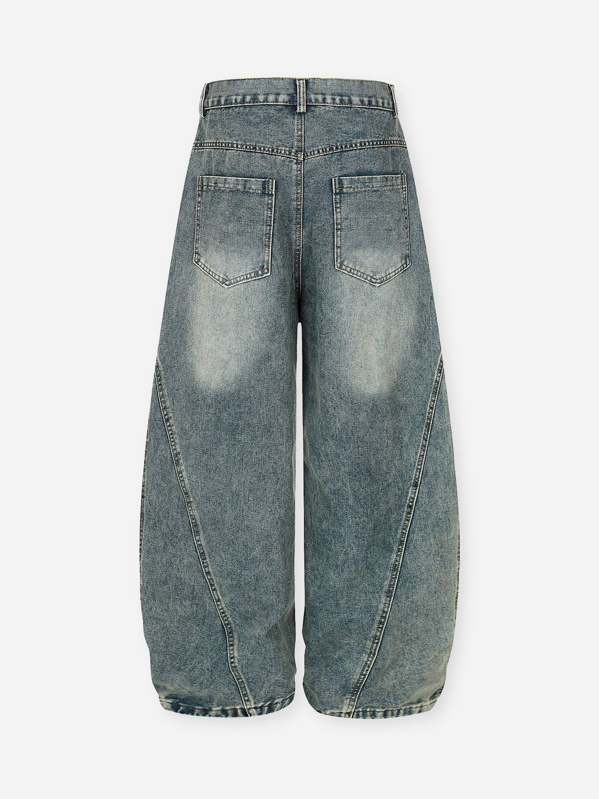 Leopard Print Patchwork Wide-Leg Jeans