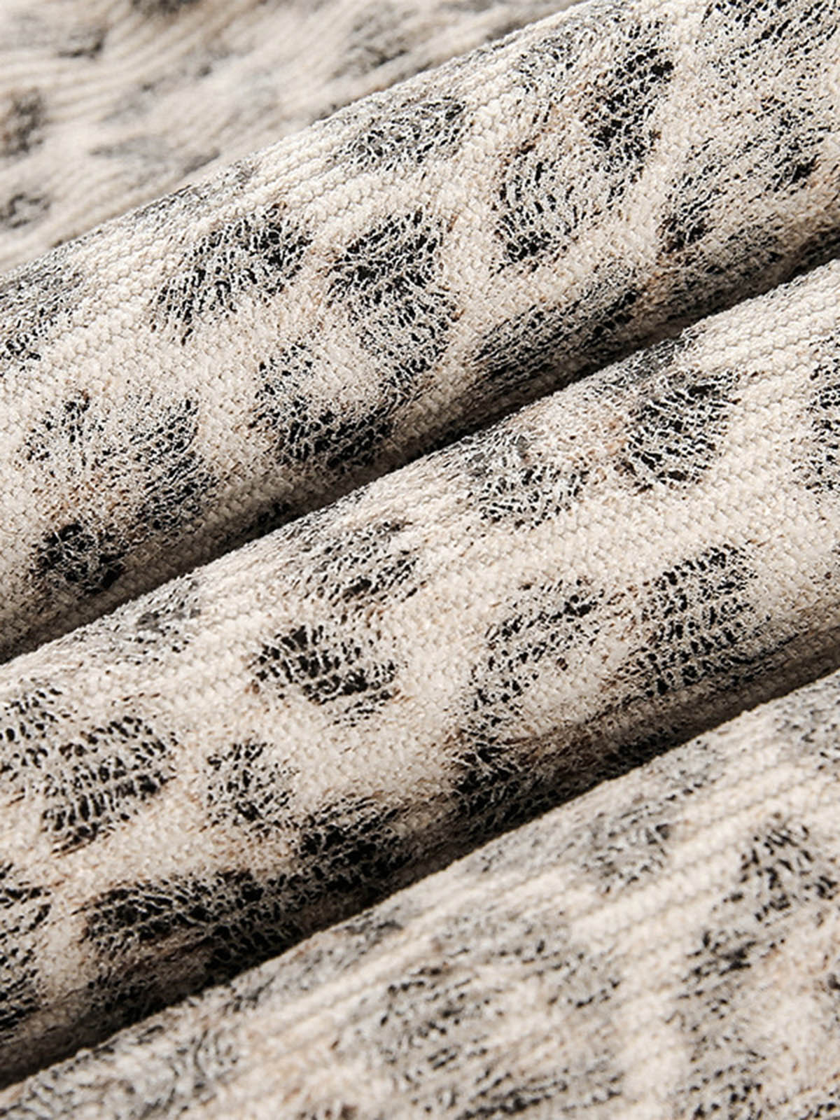 Leopard Print Cotton Jacket with Fleece Lining