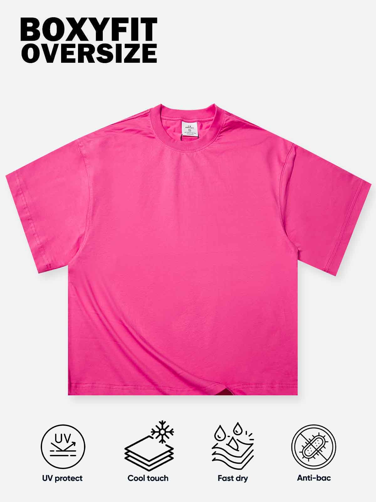 High-Quality Boxy Oversized Solid Color T-shirt