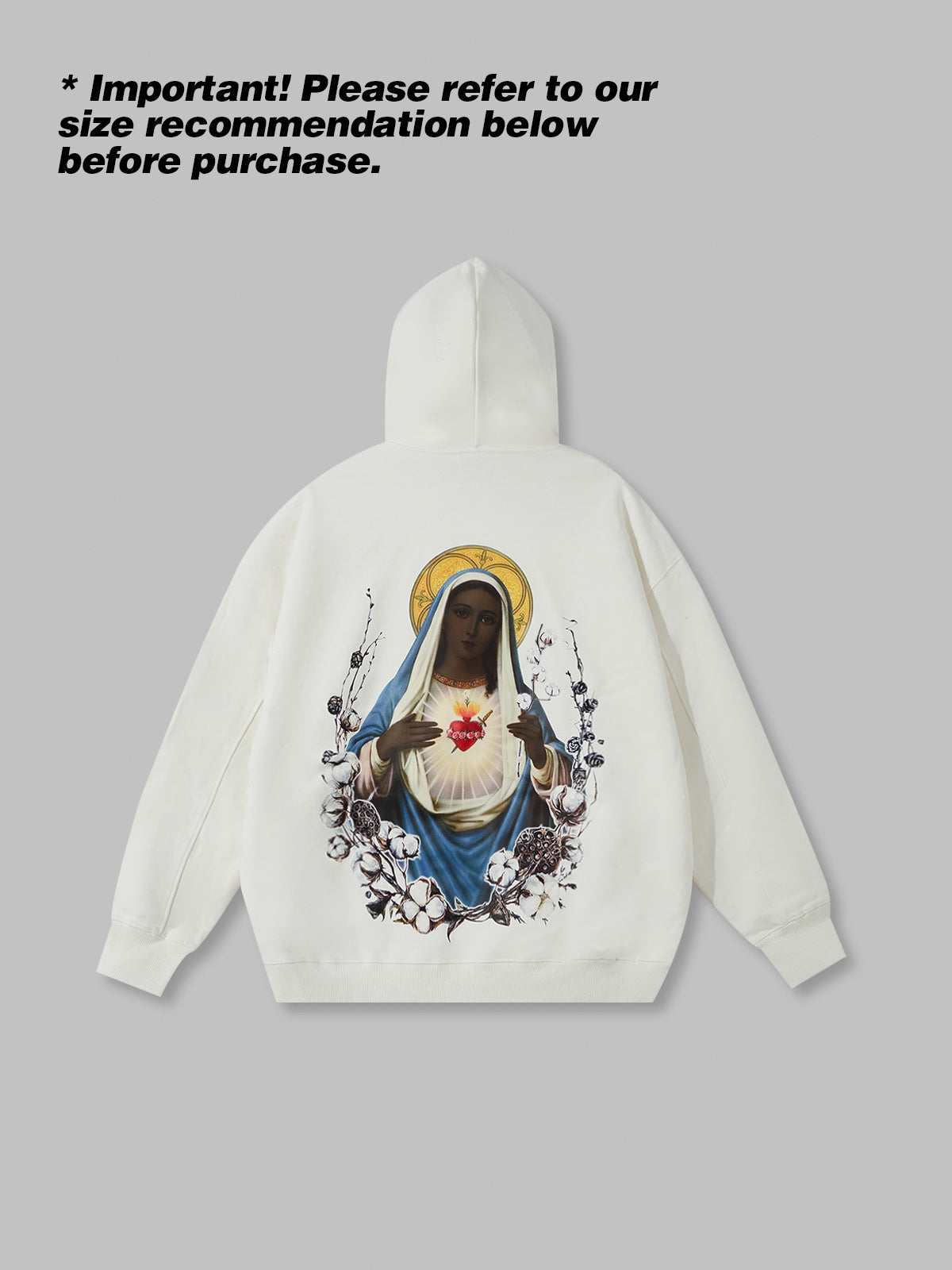 UNKNOWN ALLURE© The Black Madonna and Cotton Multi-Color Art Hoodie