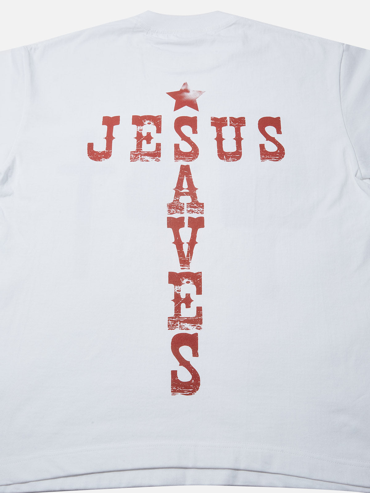 JESUS SAVES Print T-shirt