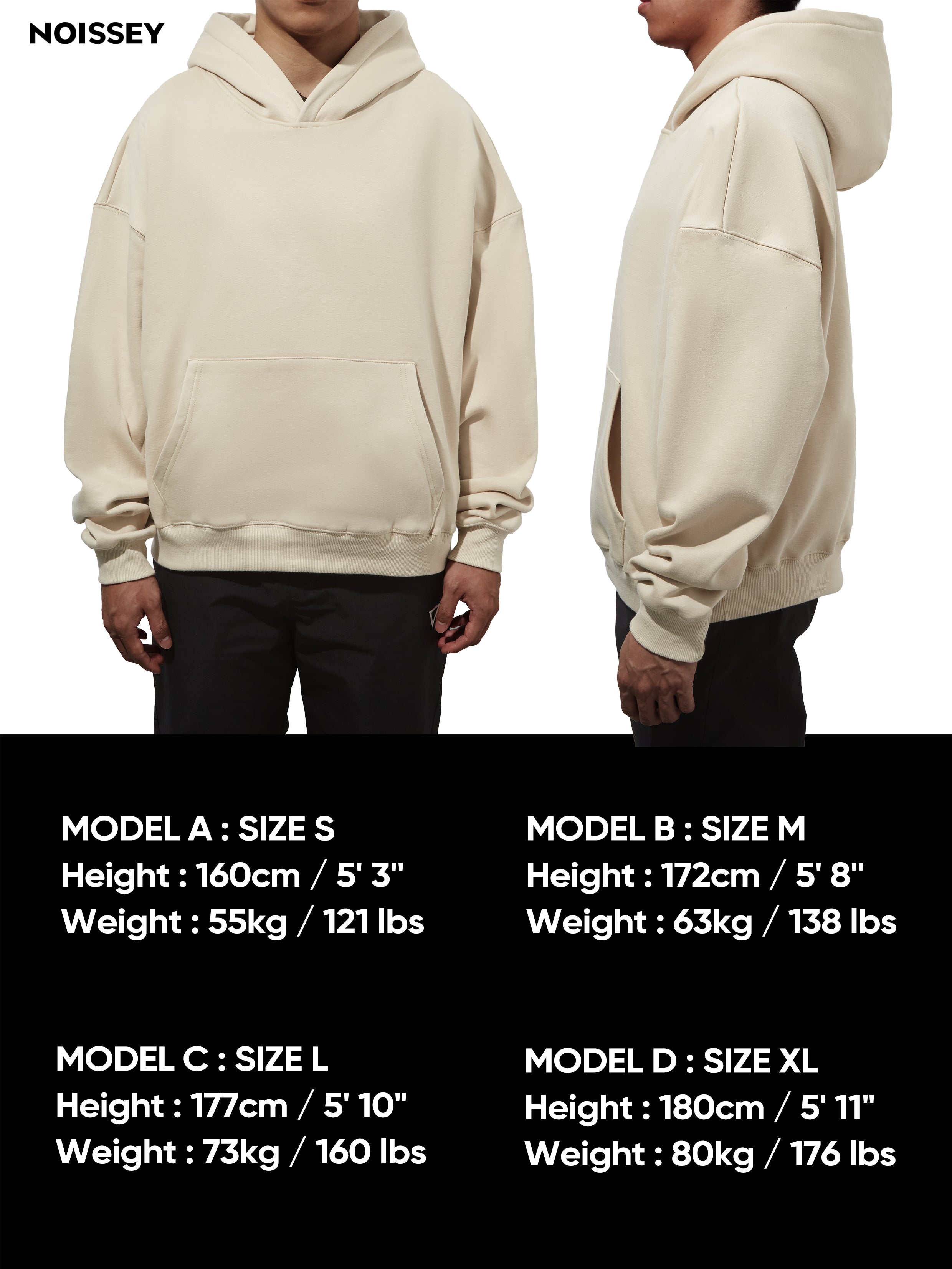 NOISSEY "Silver Sanctuary" Iced-Out Cross Graphic Hoodie - Midnight Black