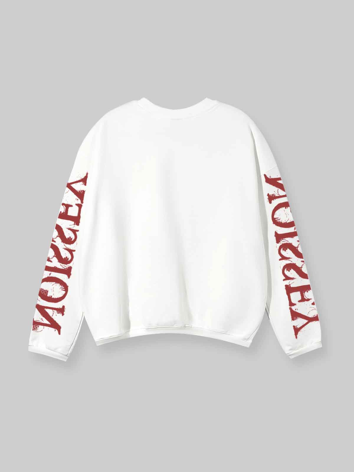 Brick-Red Art Print Long-Sleeve with Madonna and Child Air-Layer Design