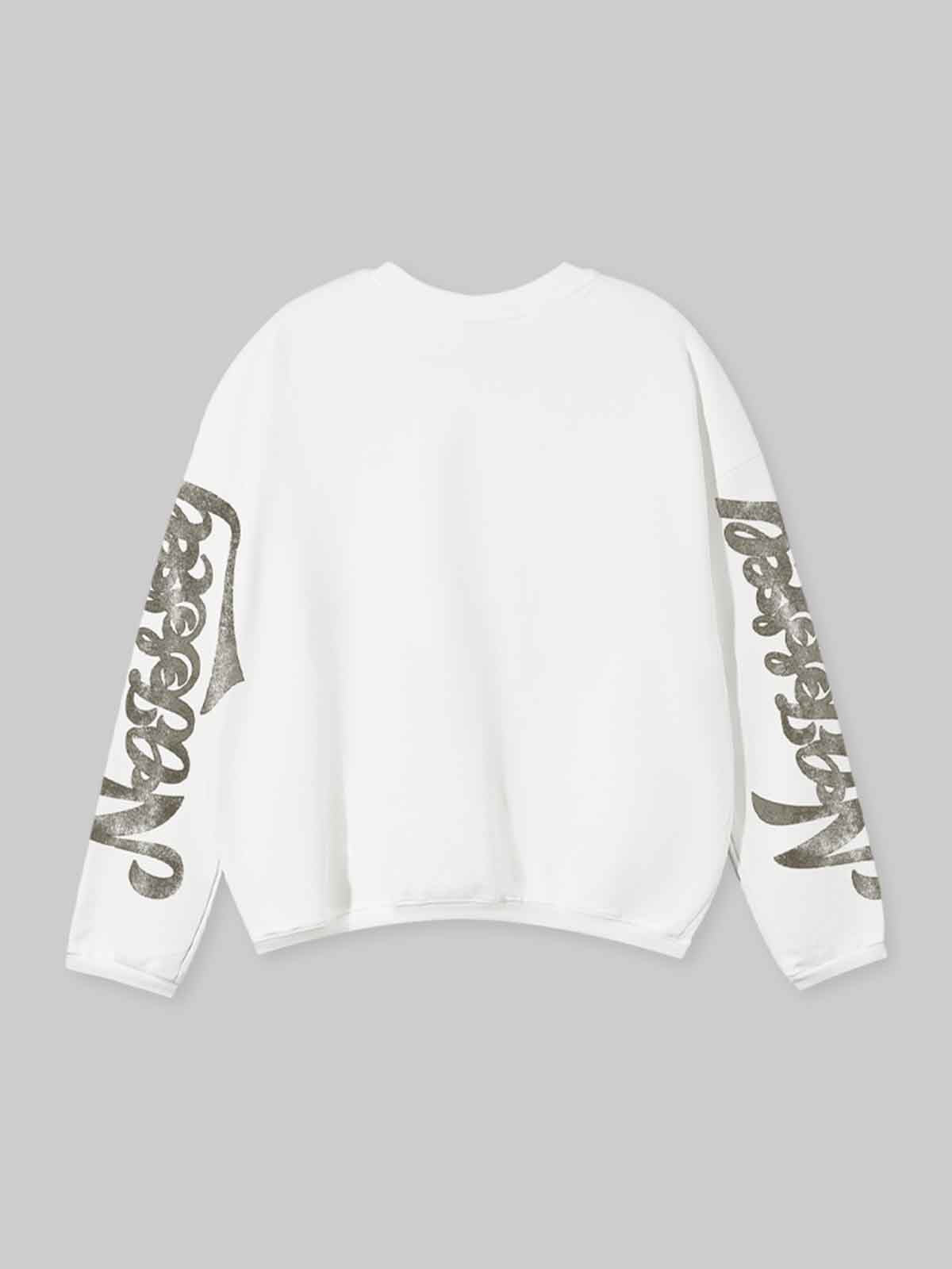 Vintage Distressed Denim Printed Air-Layer Long-Sleeve Shirt