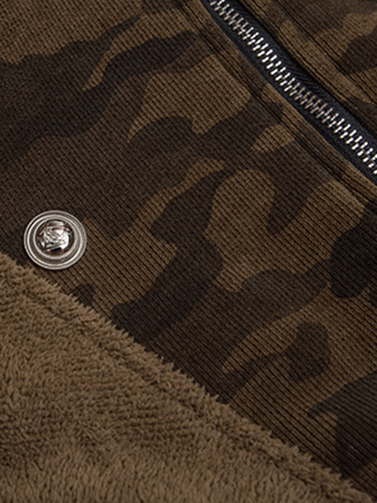 Camo-pattern Design Warm Hooded Cotton-padded Jacket