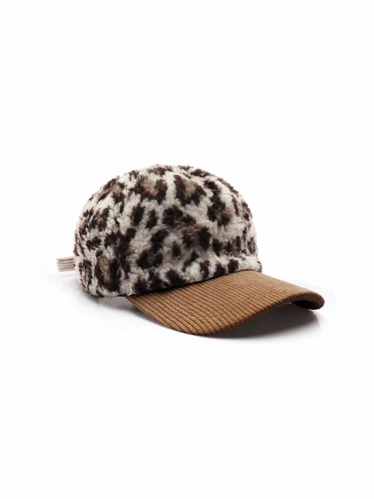 Retro Color-block Leopard Print Baseball Cap
