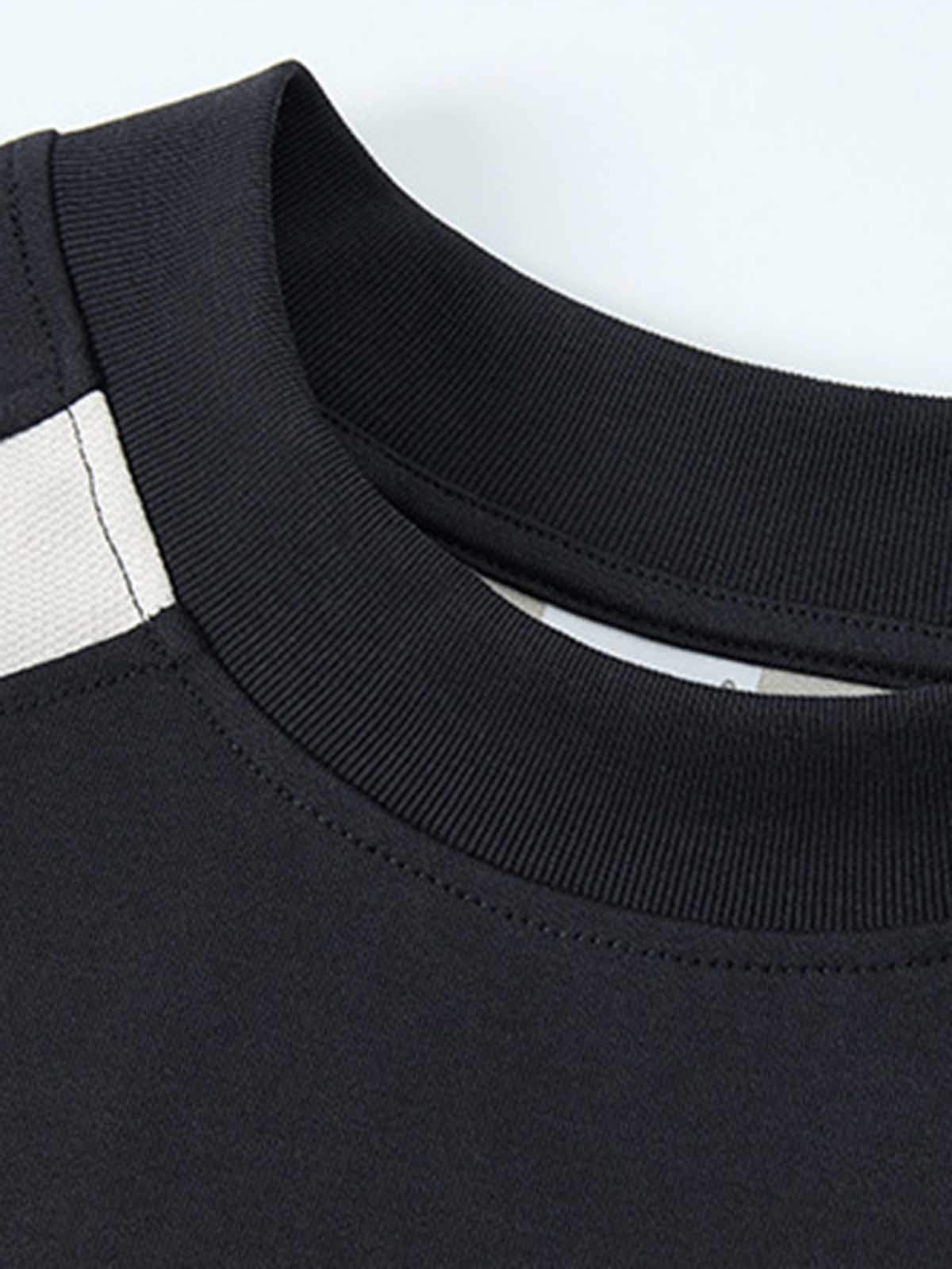 NOISSEY "FIND YOUR VOICE" OVERSIZED RAGLAN T-SHIRT - BLACK/WHITE