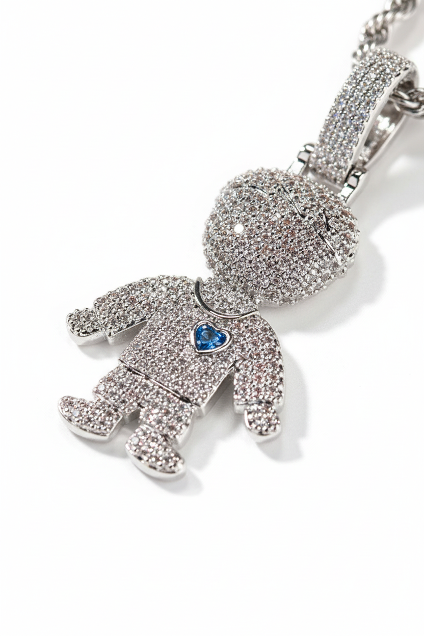 情侣小人吊坠细节图4 - 男孩特写