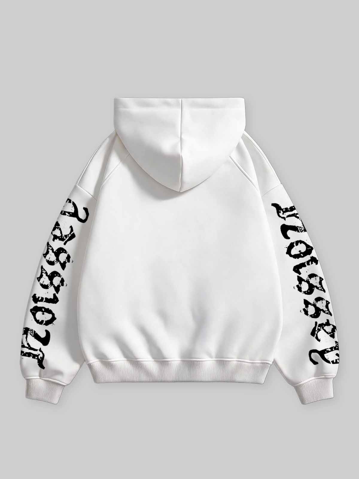 NOISSEY "Future Success" Monochrome Child Portrait White Full-Zip Hoodie