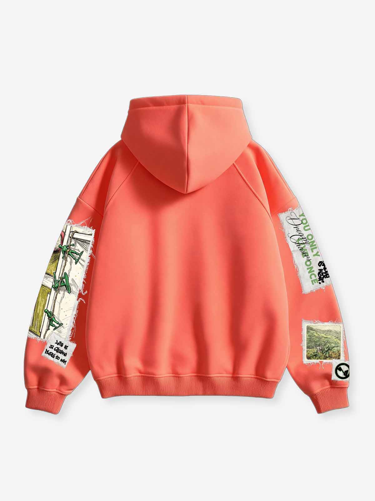 NOISSEY Toy Soldier Graphic Heavyweight Full-Zip Hoodie - Orange