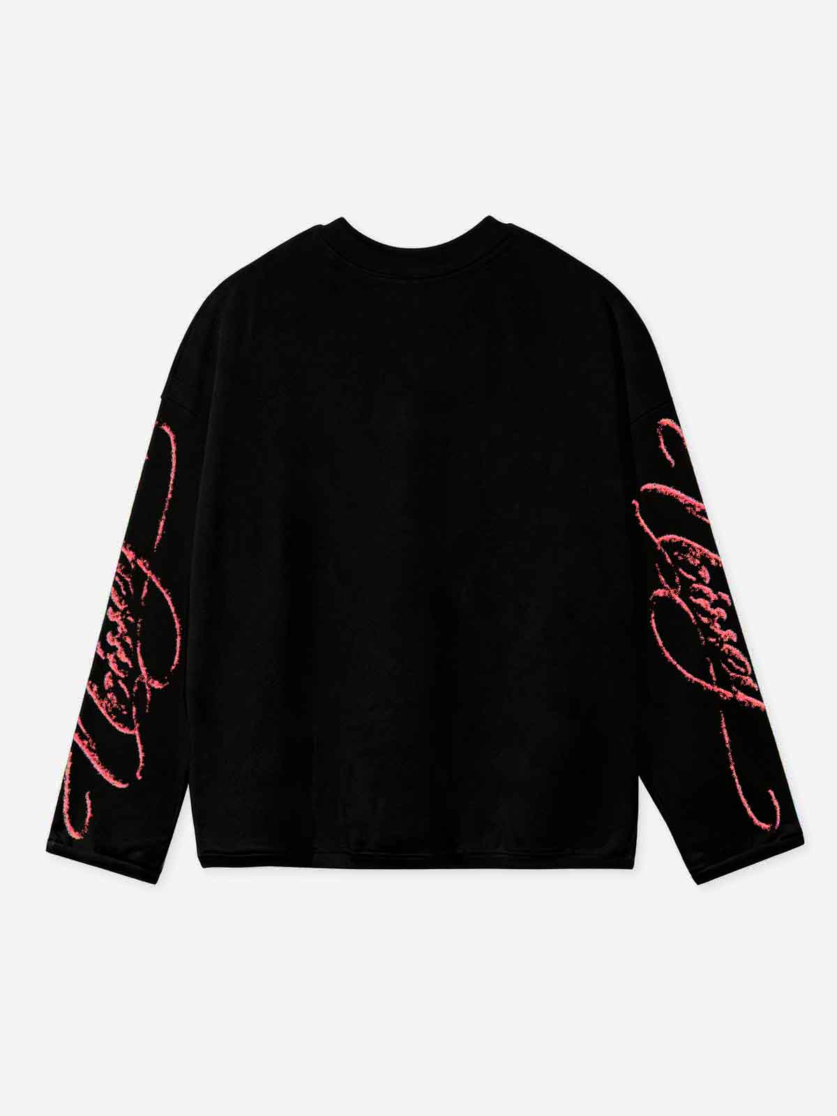 NOISSEY Ruby Lips Grills Graphic Heavyweight Long Sleeve Tee - Black Streetwear Shirt