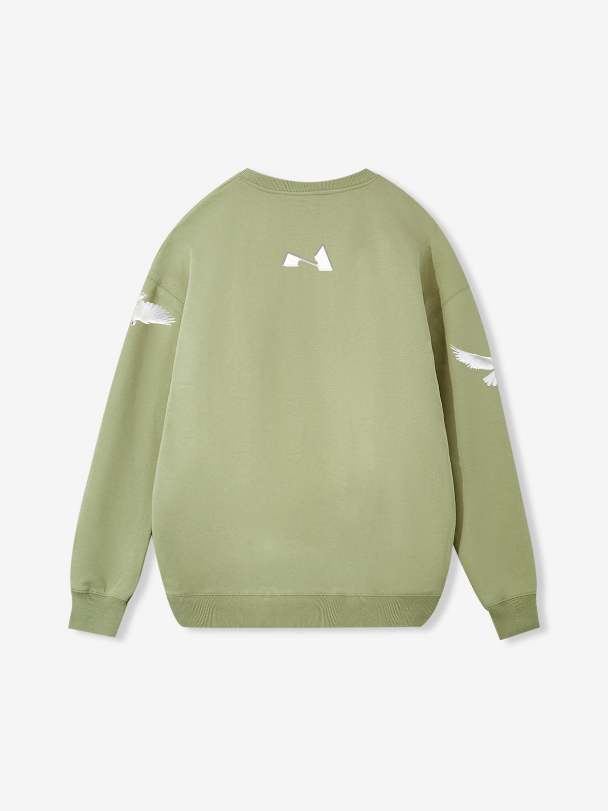 BIG & TALL- Madonna and Child Olive Green Fleece Crewneck Sweatshirt