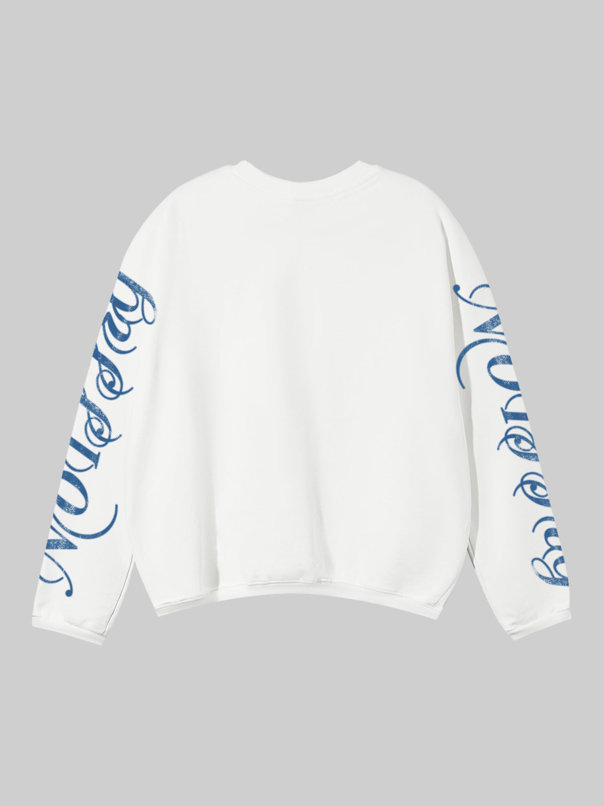 Blue Cyanotype Art Lip Print Air-Layered Long Sleeve