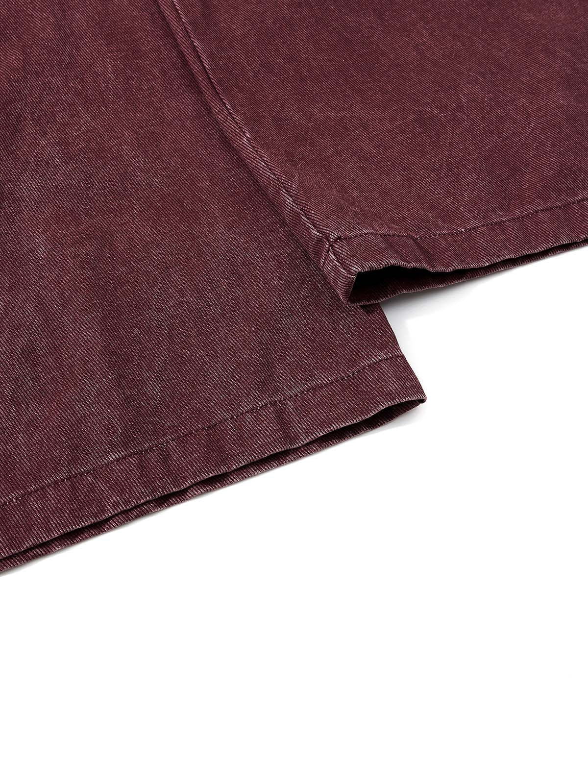 Washed distressed curved-leg cargo pants