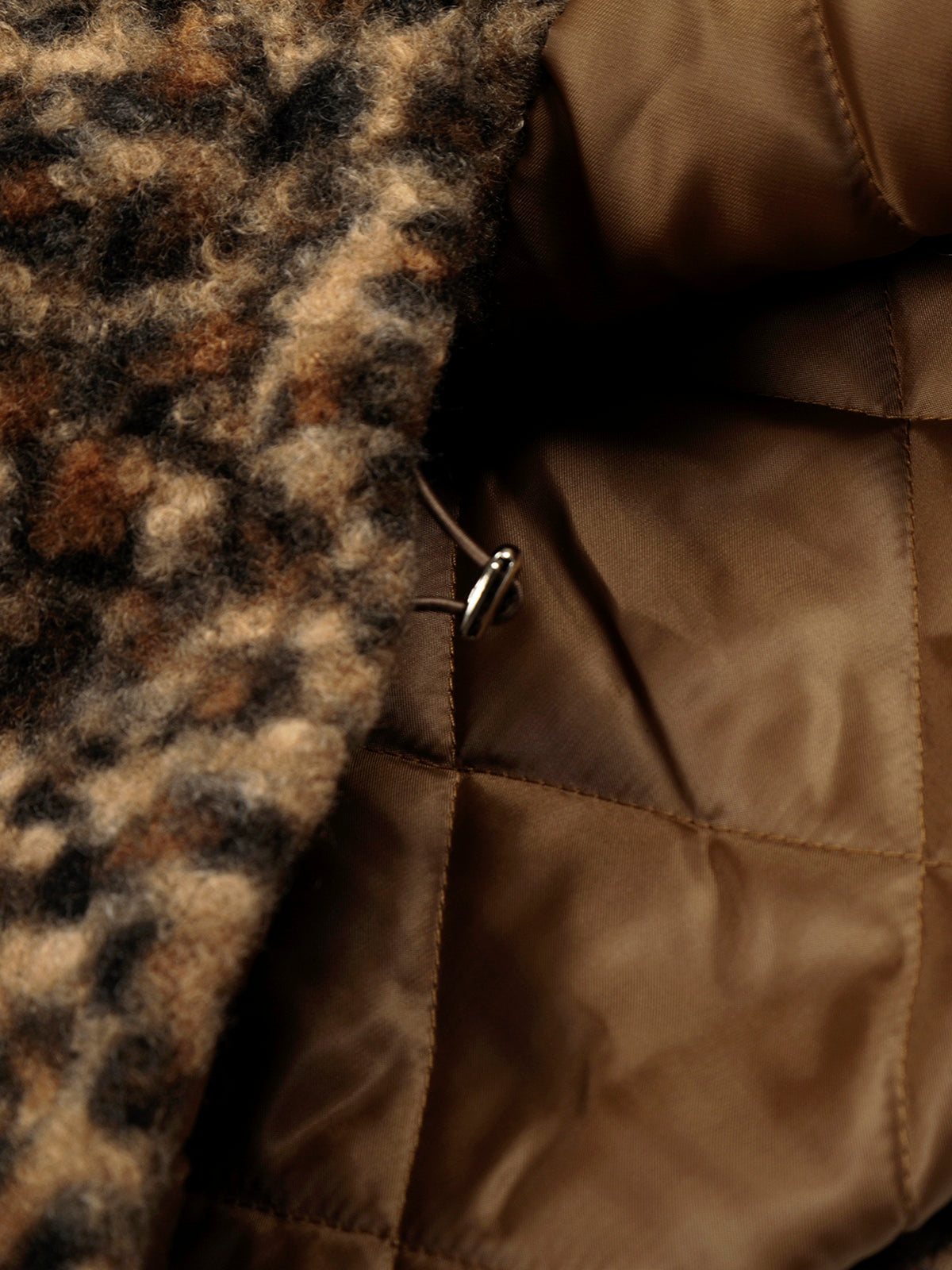Leopard Print Fleece-Lined Warm Jacket