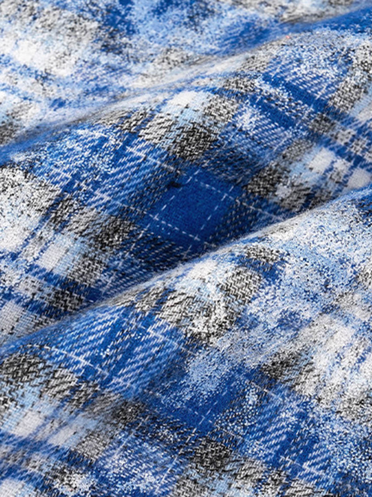 Grungy Vintage Frayed Edge Plaid Shirt