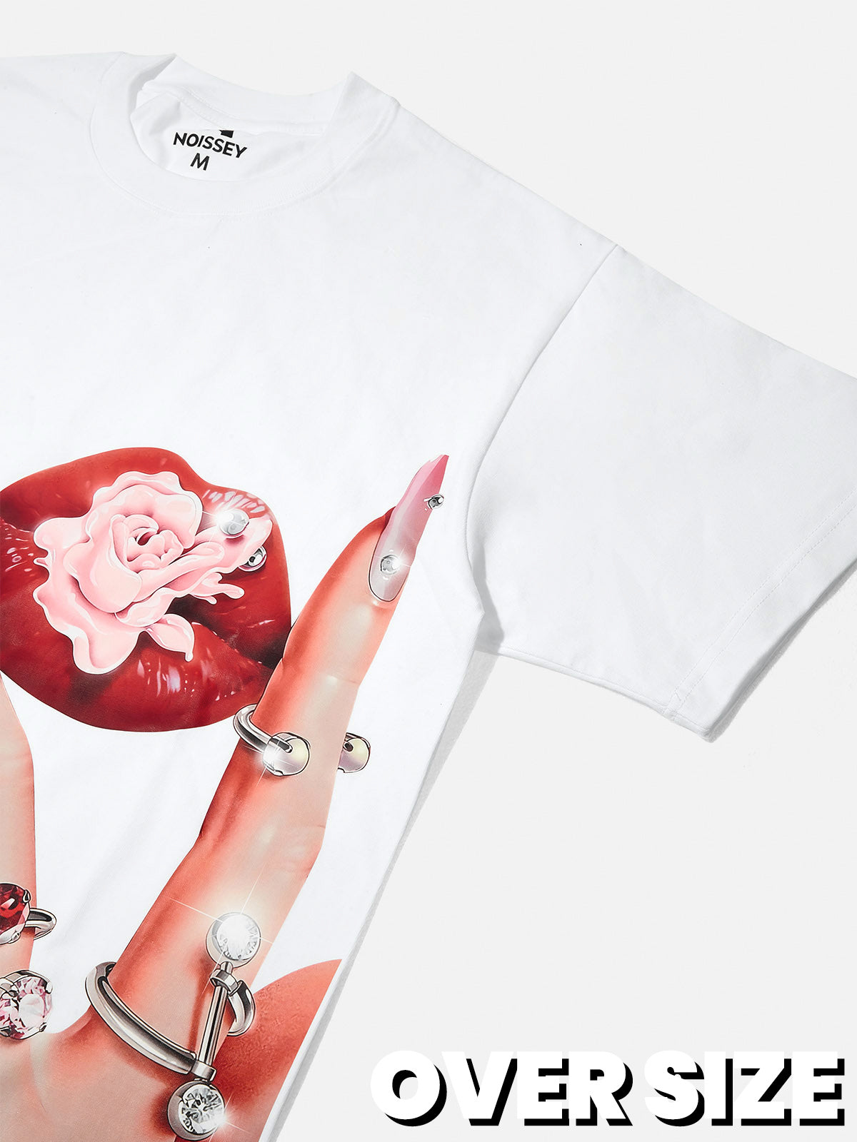 Lip Rose Print T-shirt