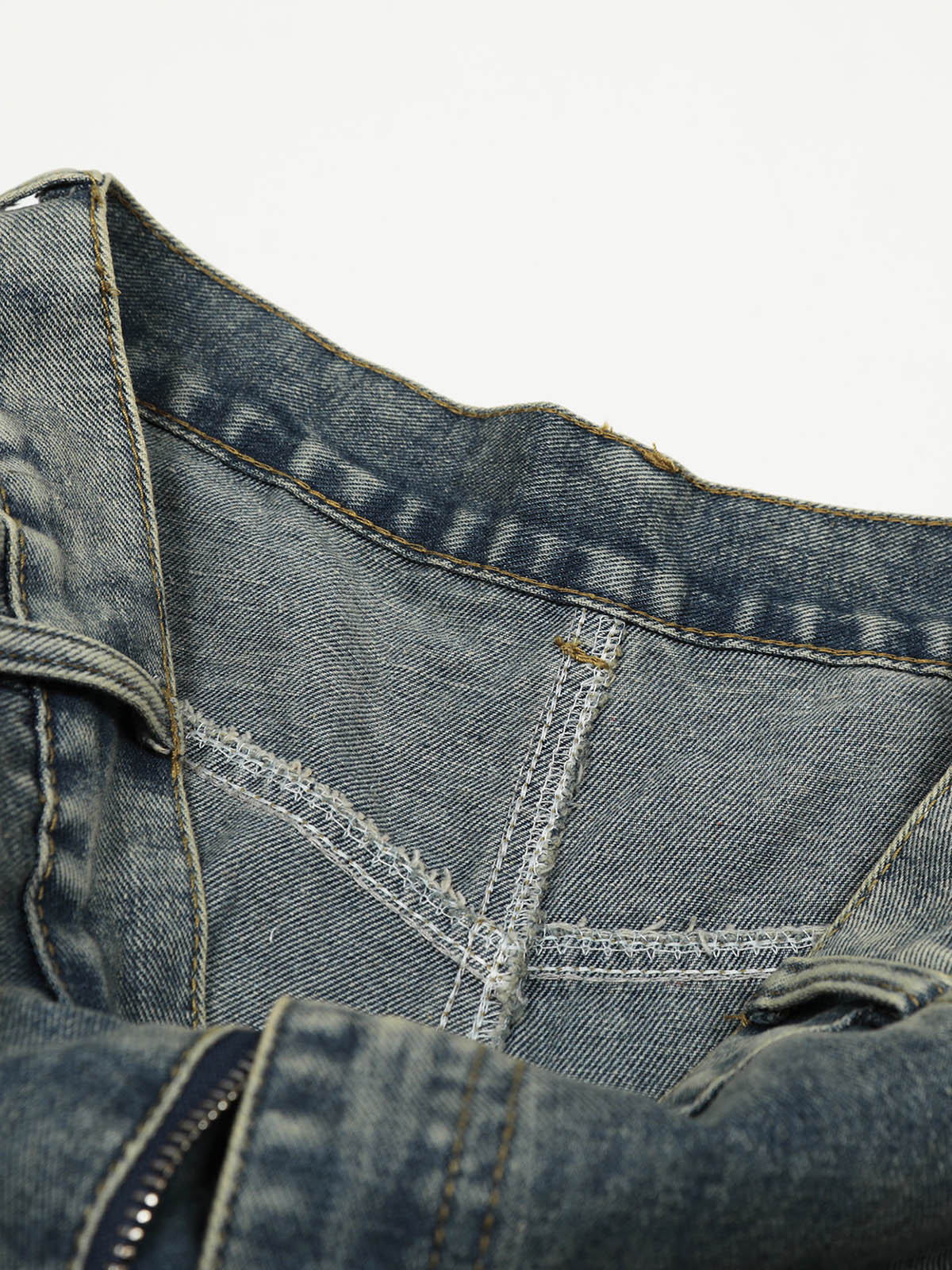 Leopard Print Patchwork Wide-Leg Jeans