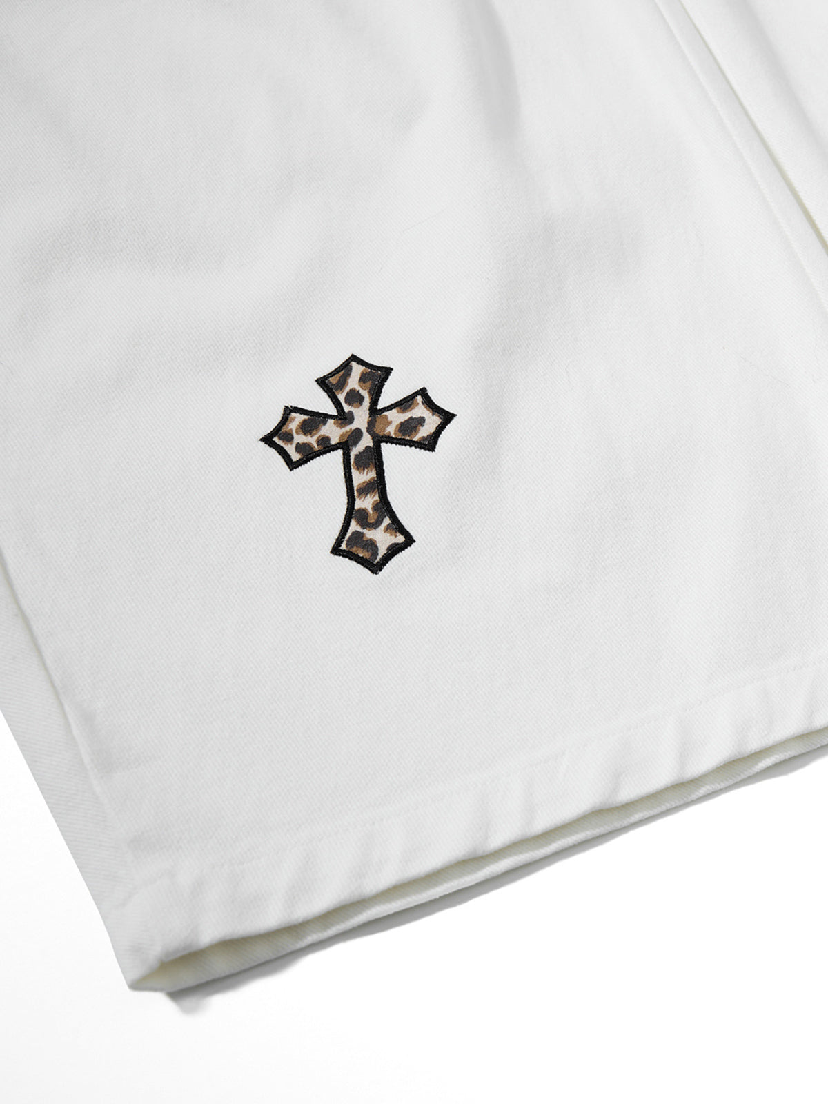 Hip-hop Style Leopard Print Cross Utility Pants