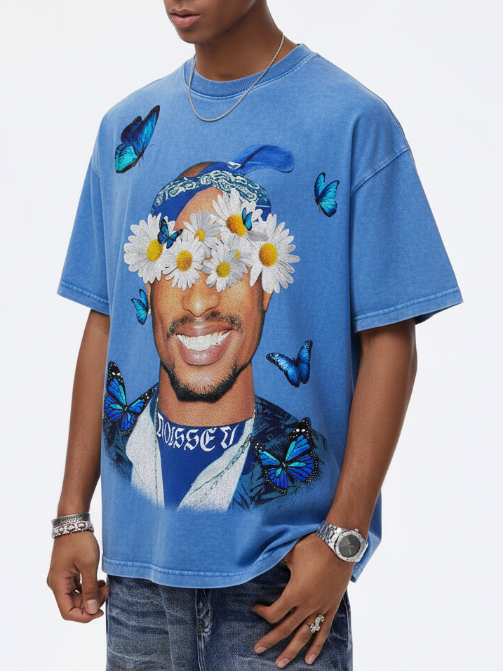 NOISSEY "Rap Star" Blue Tee - Vintage Graphic T-Shirt