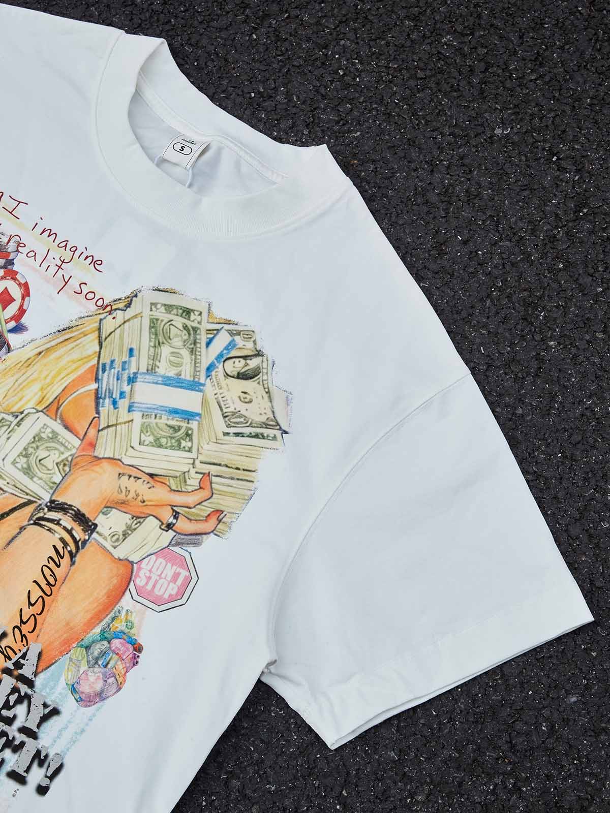 Noissey "Money Magnet" Graphic Tee – Y2K Streetwear Graffiti Art T-Shirt