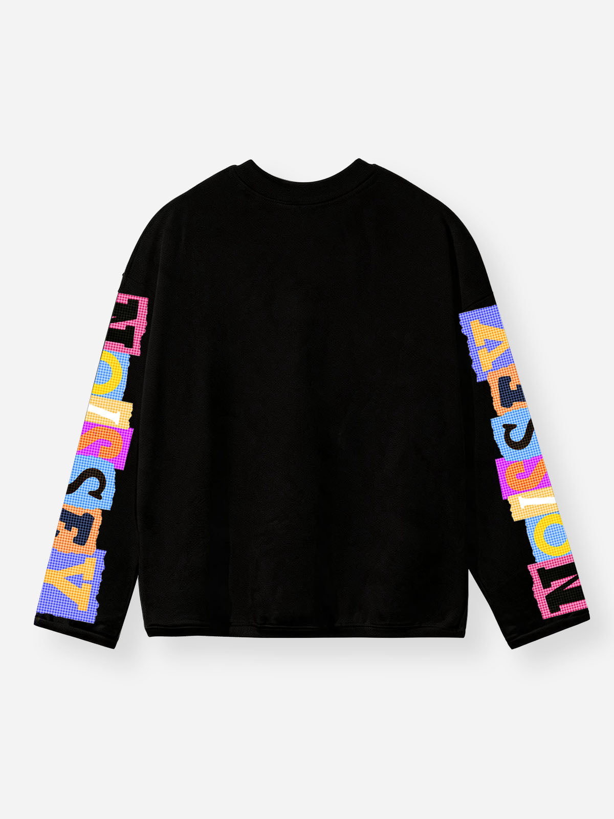 NOISSEY Pop Art Grid Middle Finger &amp; Manicure Graphic Long Sleeve Tee