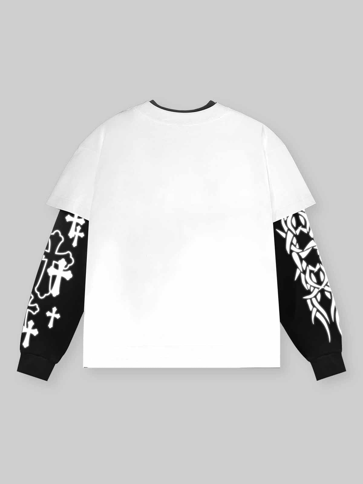 Headscarf Art, Glowing Arm Material, Genuine Two-Piece Print Long Sleeve