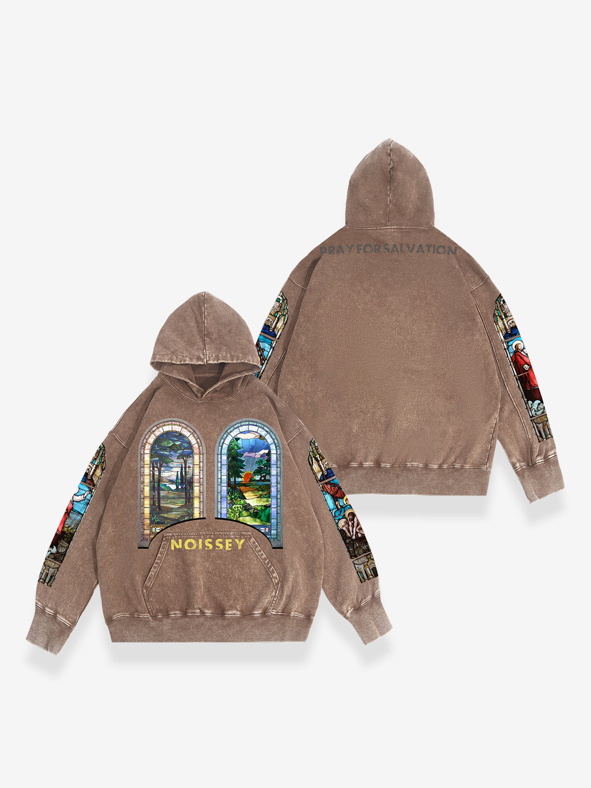 OBSTACLES & DANGERS© Stained Glass Print Coffee Hoodie