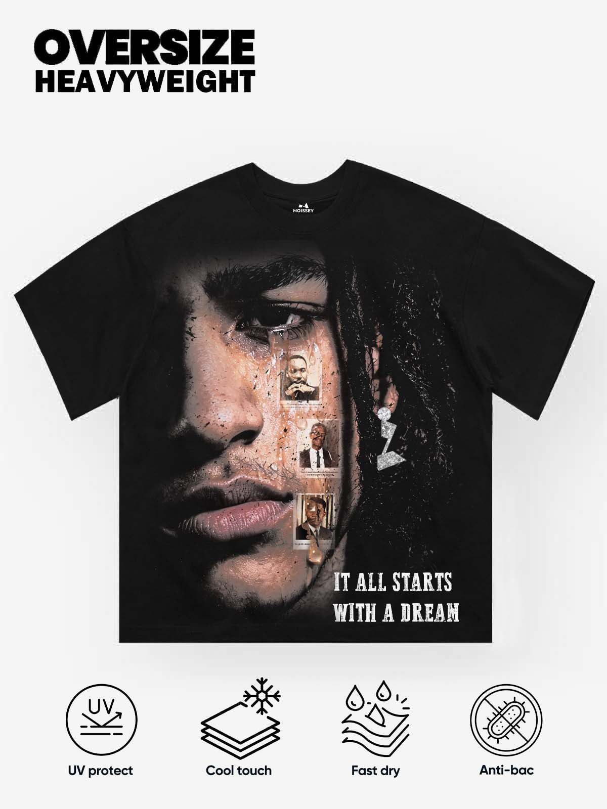 NOISSEY "It All Starts With A Dream" Graphic Tee - Heavyweight Jet Black