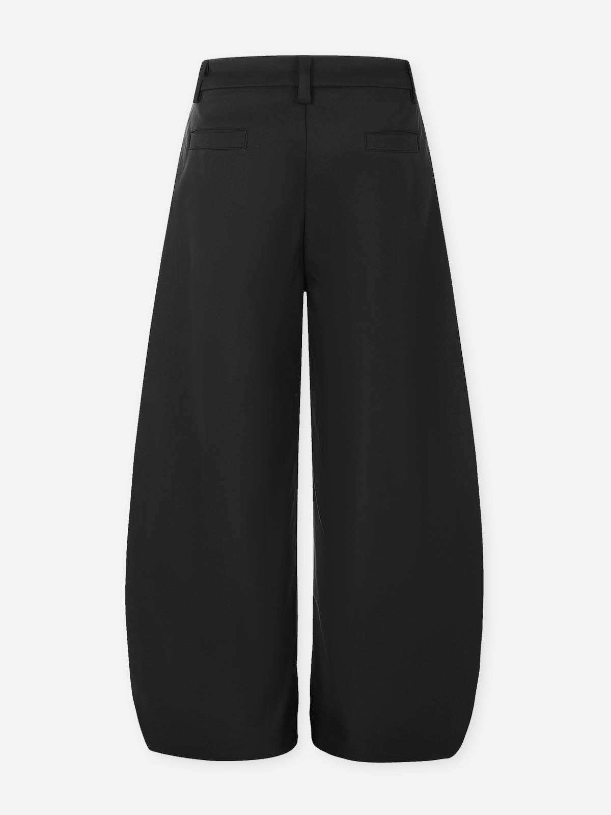 NOISSEY Military Button Detail Curved-Leg Loose Casual Trousers