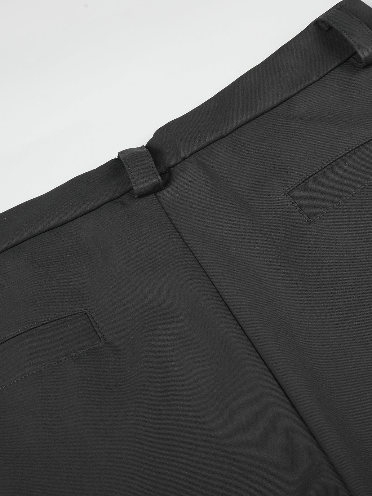 NOISSEY Military Button Detail Curved-Leg Loose Casual Trousers