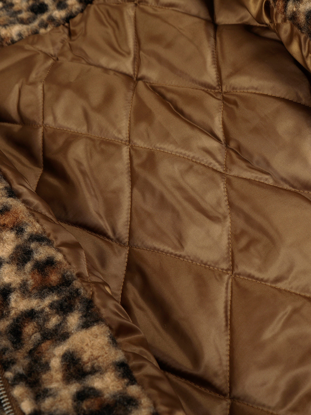 Leopard Print Fleece-Lined Warm Jacket