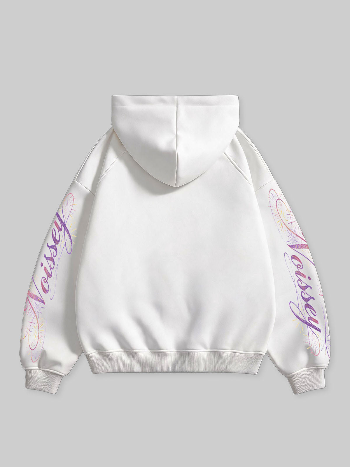 NOISSEY "Rio Fireworks & Christ the Redeemer" Hand-Drawn White Zip-Up Hoodie