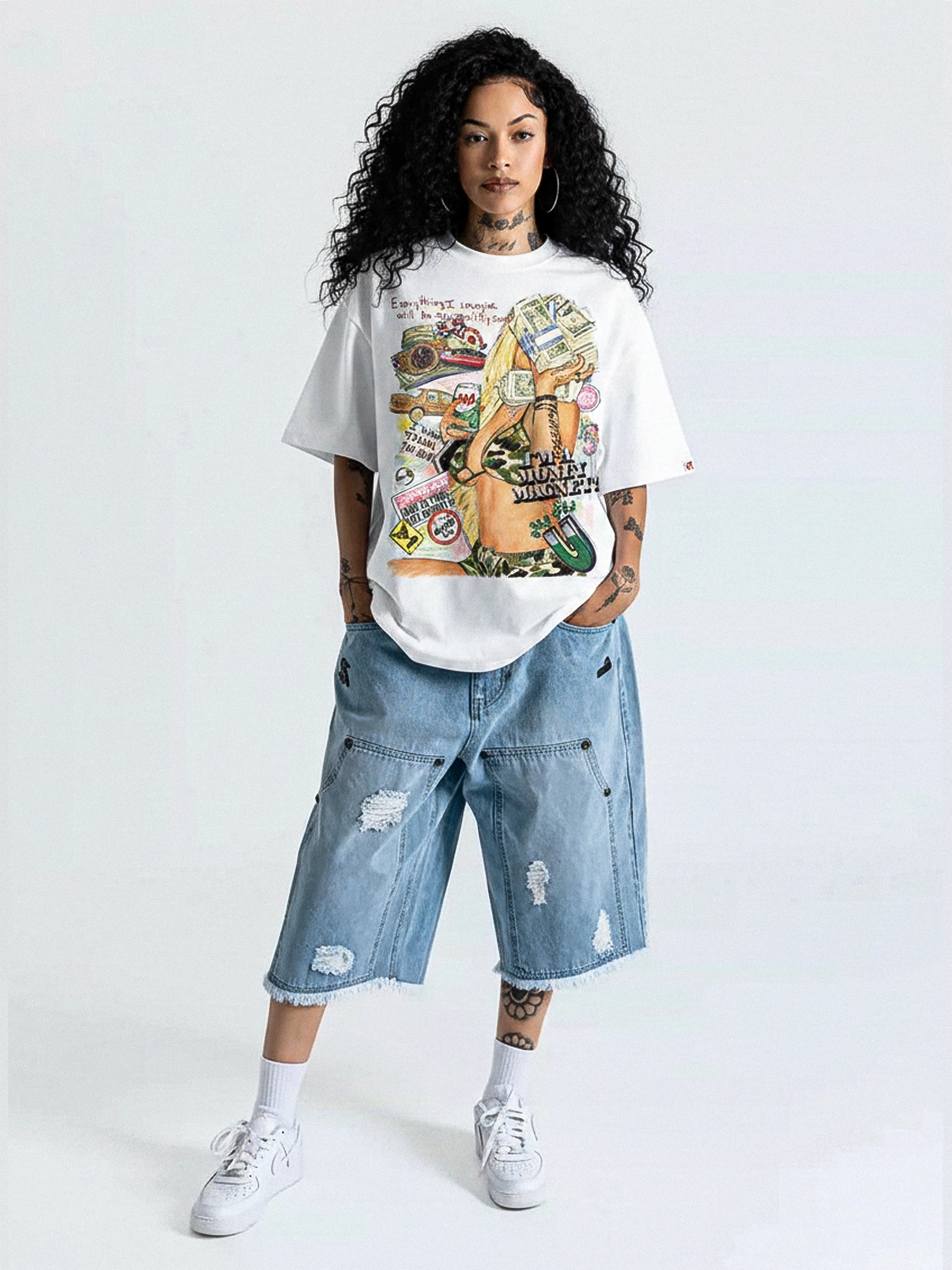 Noissey "Money Magnet" Graphic Tee – Y2K Streetwear Graffiti Art T-Shirt