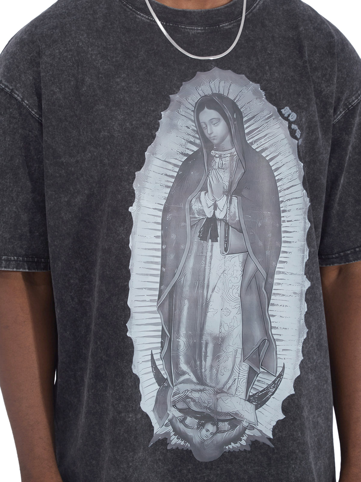 OBSTACLES & DANGERS© Our Lady of Guadalupe black T-shirt