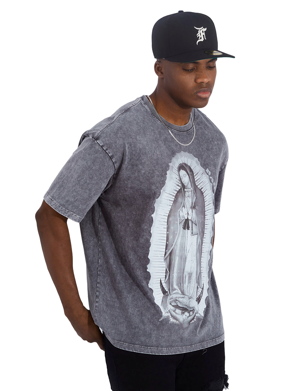 OBSTACLES & DANGERS©Our Lady of Guadalupe Grey T-shirt