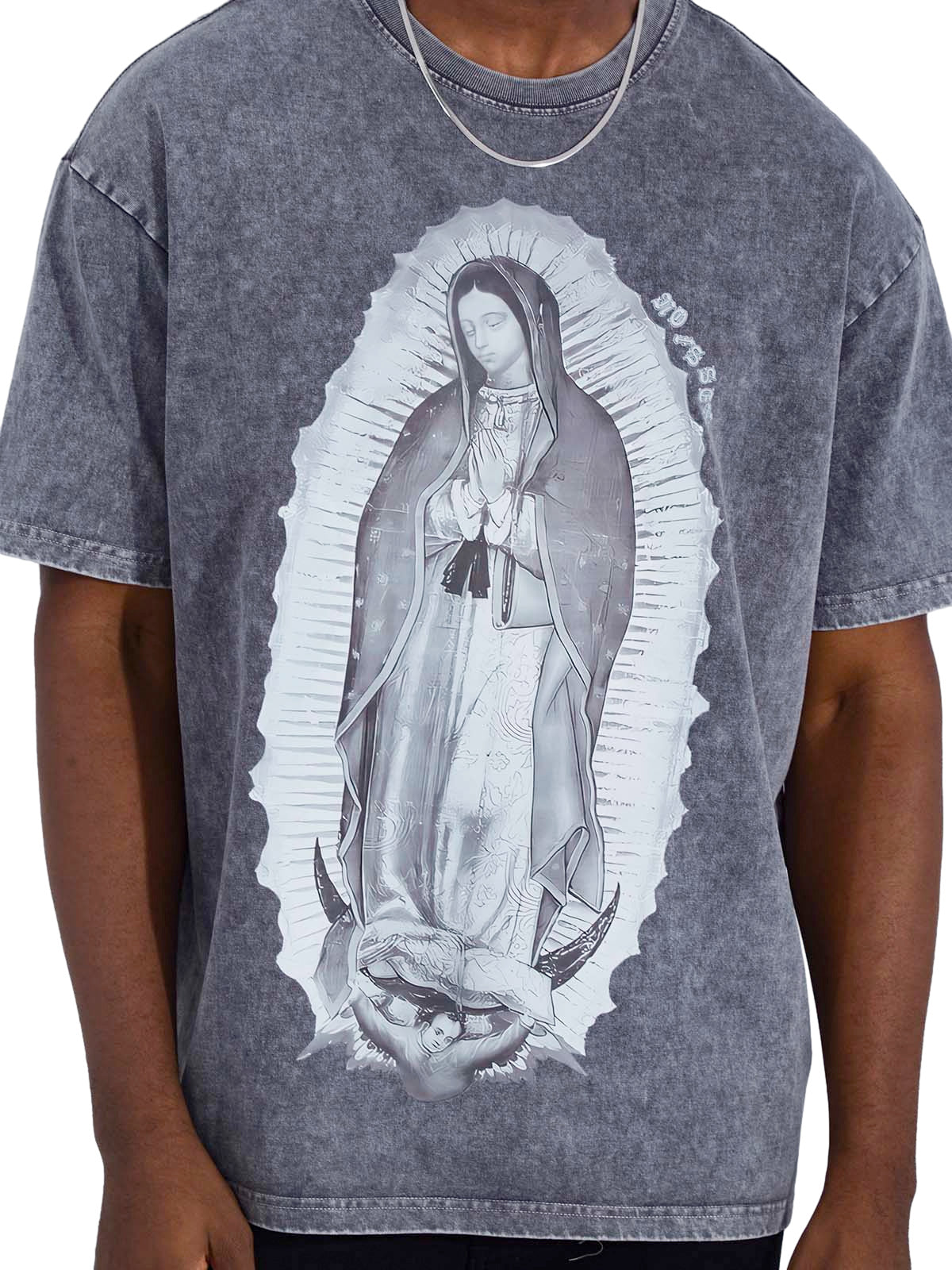 HINDERNISSE &amp; GEFAHREN©Graues T-Shirt Unserer Lieben Frau von Guadalupe