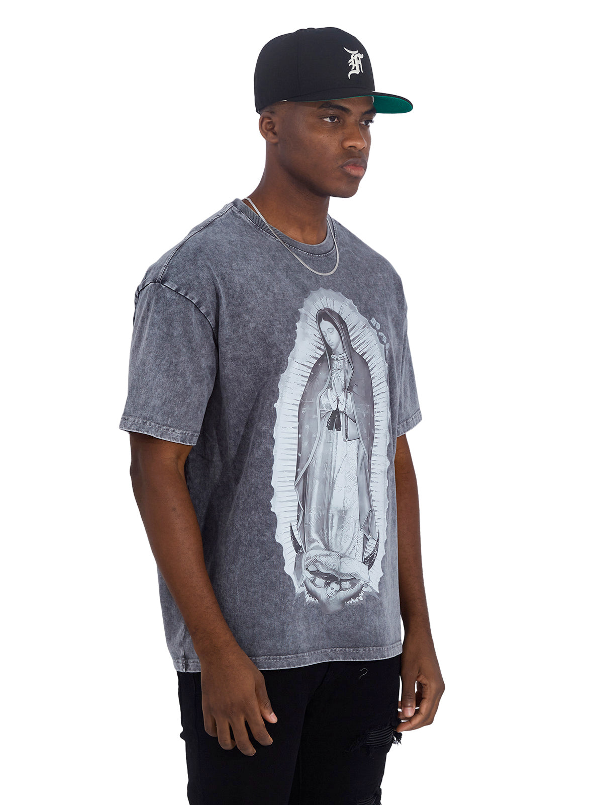 OBSTACLES & DANGERS©Our Lady of Guadalupe Grey T-shirt