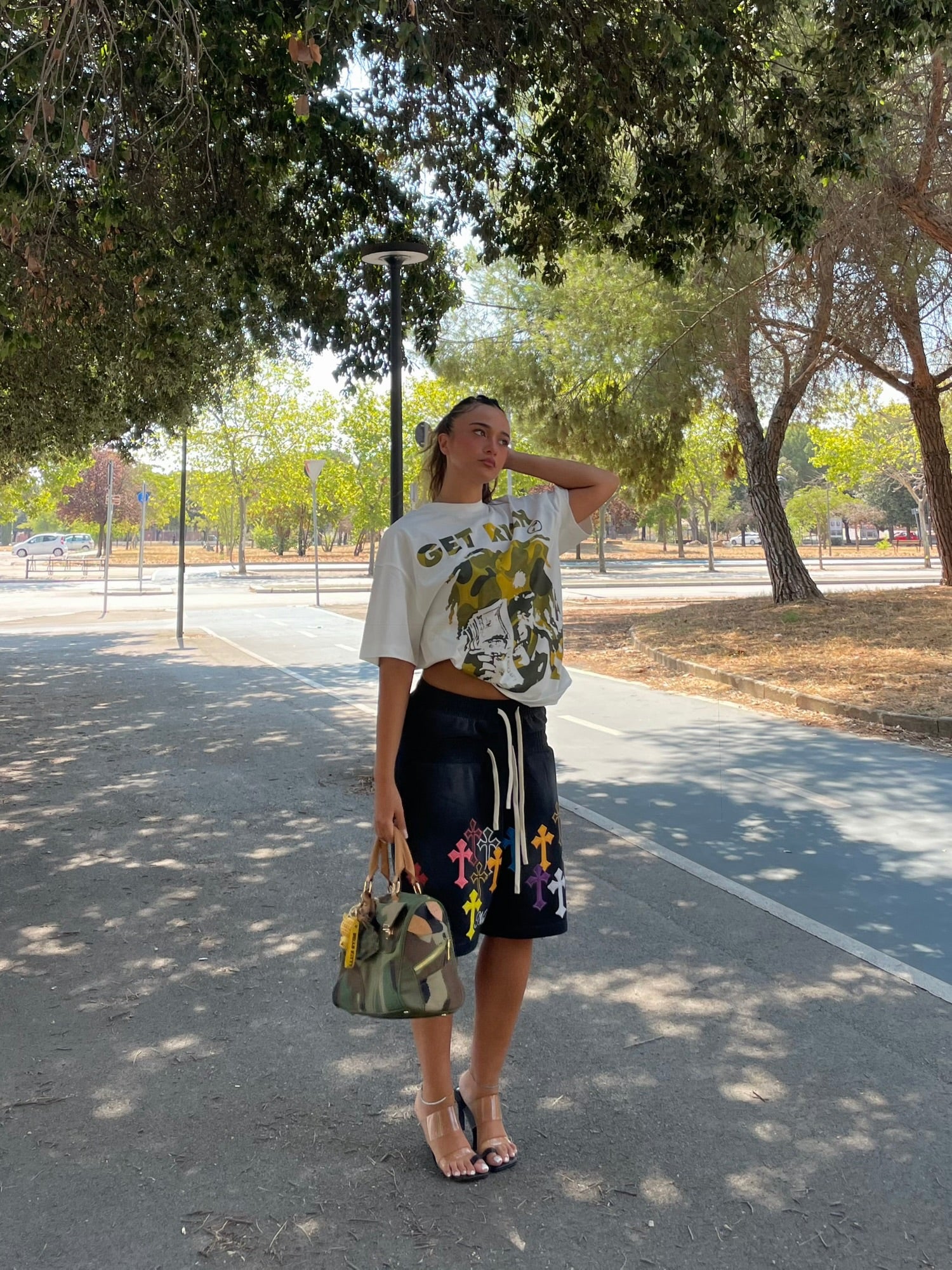 NOISSEY "Get Rich" Camo Silhouette Tee