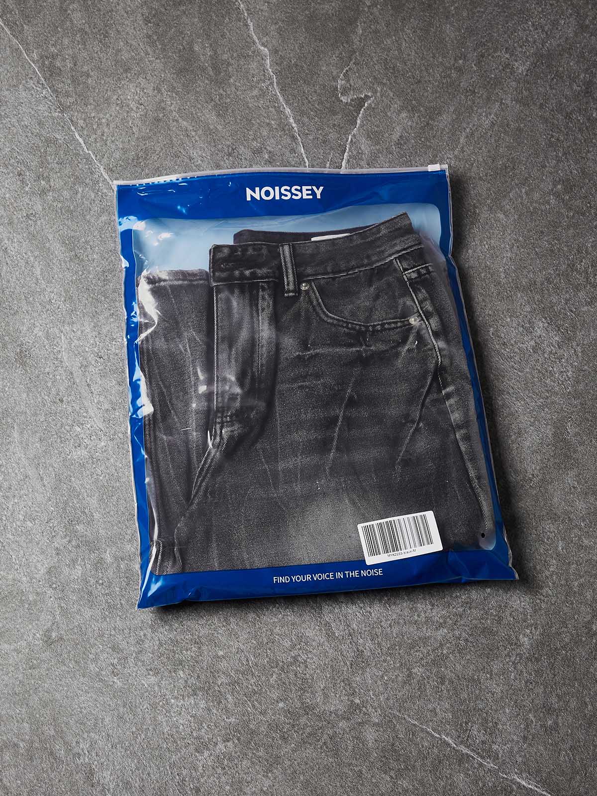 NOISSEY Wash Black Denim Shorts - DIY Chain Combo