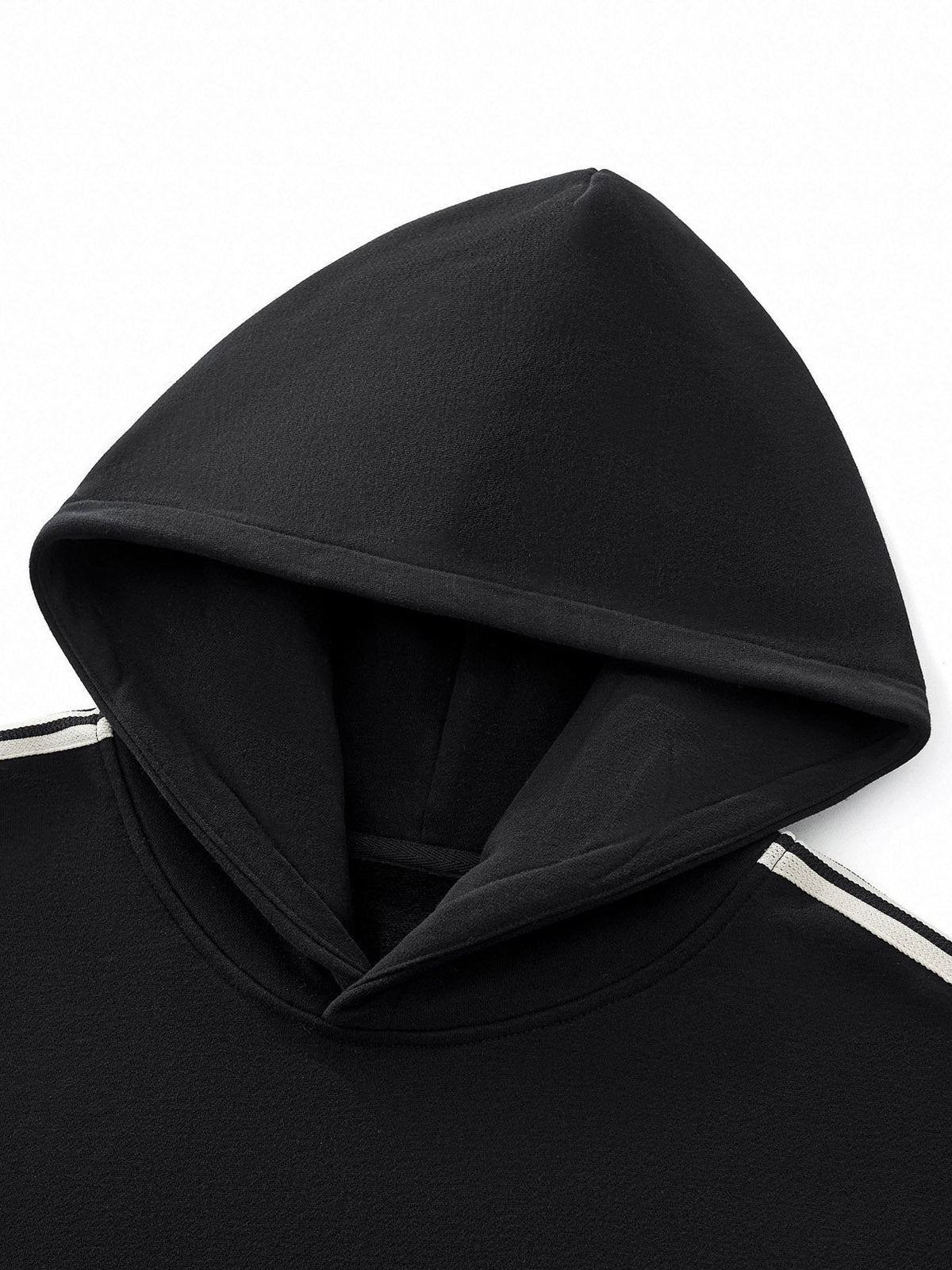 Color-block Striped Hooded Sweatshirt