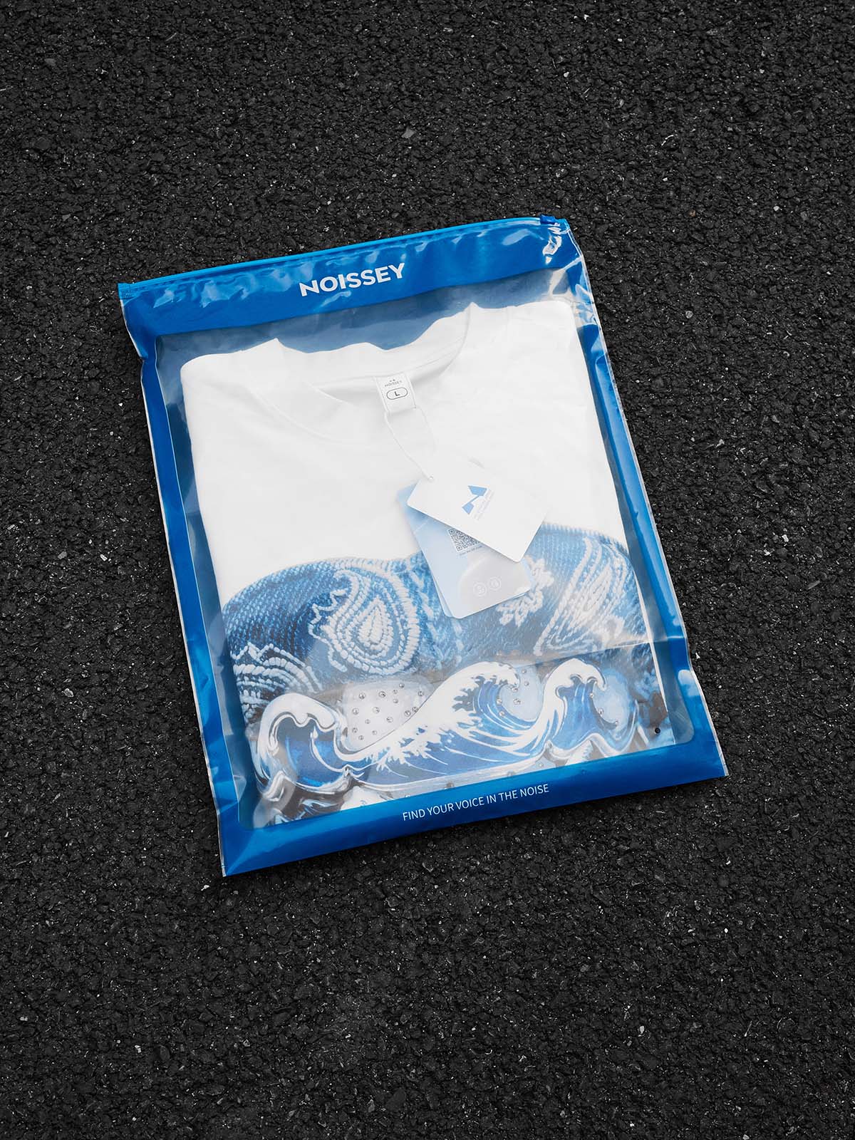 Denim Blue Ukiyo-e Grillz T-Shirt | Art Streetwear Graphic