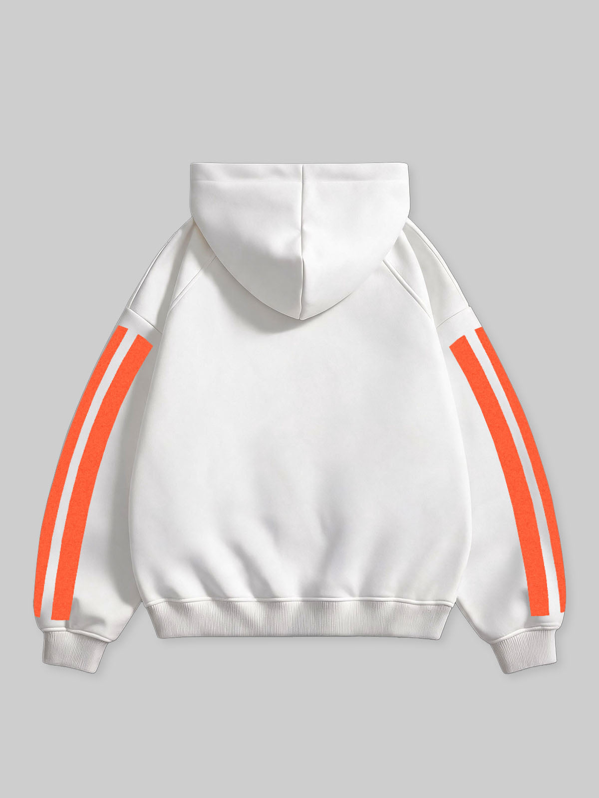 NOISSEY "Double Candy Lips" Orange Striped Diamond Lips White Zip-Up Hoodie